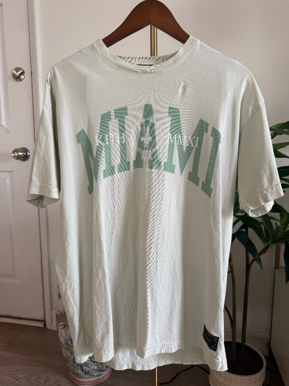 Kith Miami "MMXI" Varsity Graphic T-Shirt Mint Green Size Small